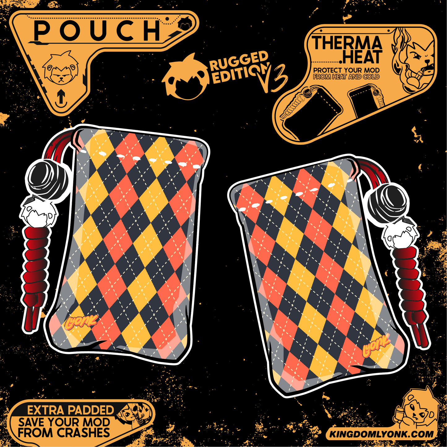Rugged Edition V3 - Pouch - Sunrise Argyle