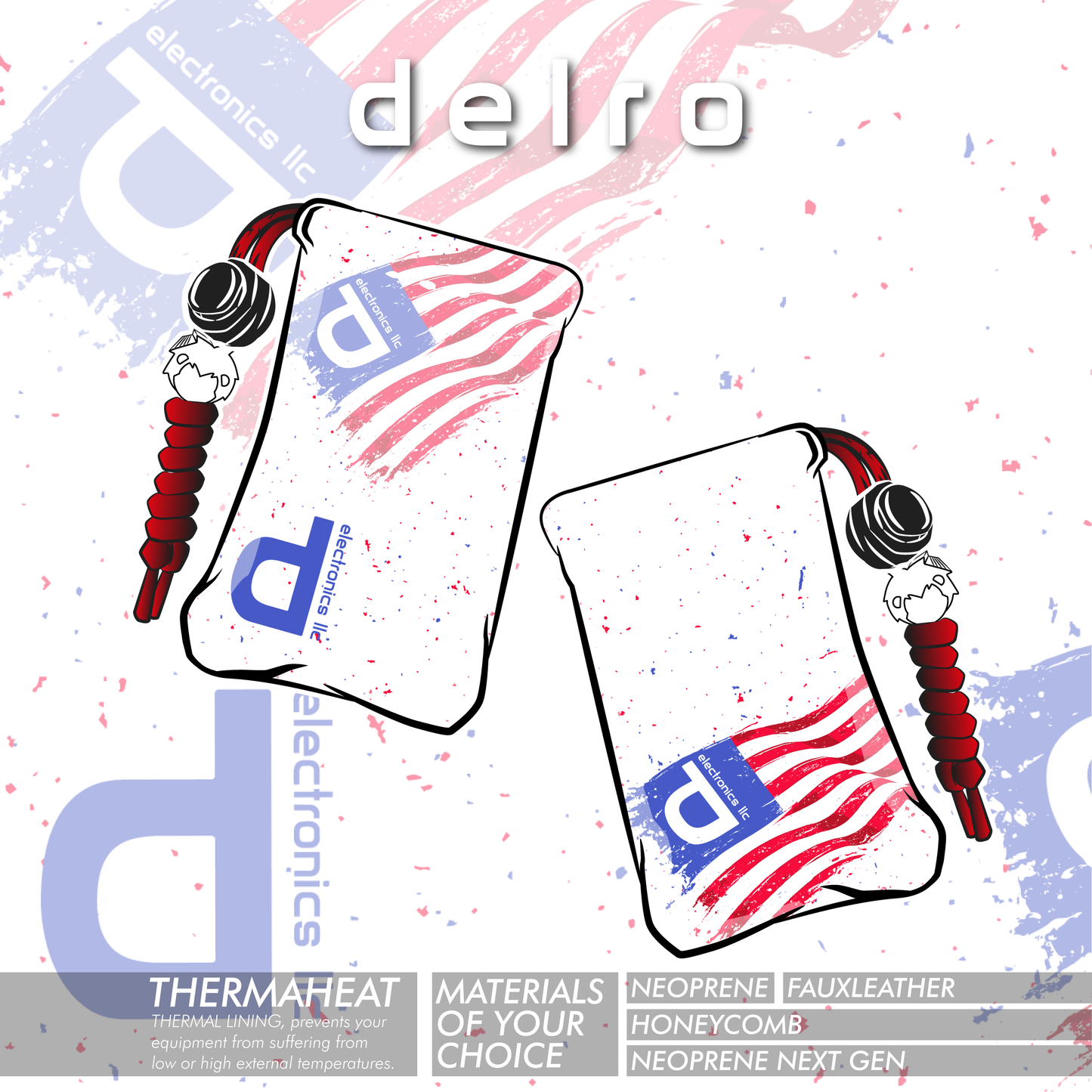 Delro - Pouch - White Flag