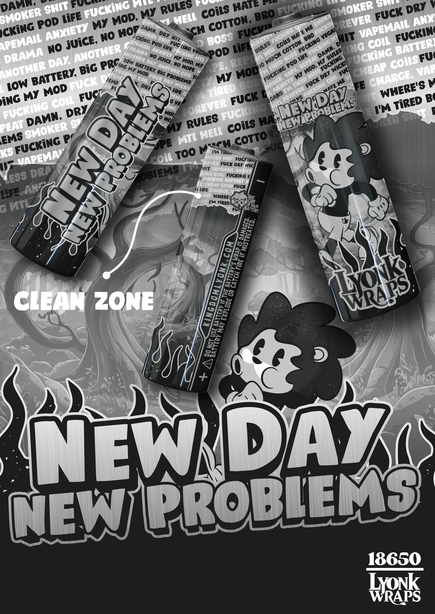 New Day New Problems Wraps 18650
