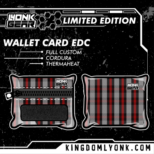 Wallet Card - Rugged Series - Argyle Red/Grey