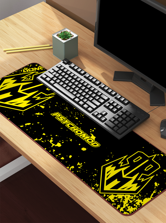 Psychomod - Buildmat - Black Yellow Splash New Logo