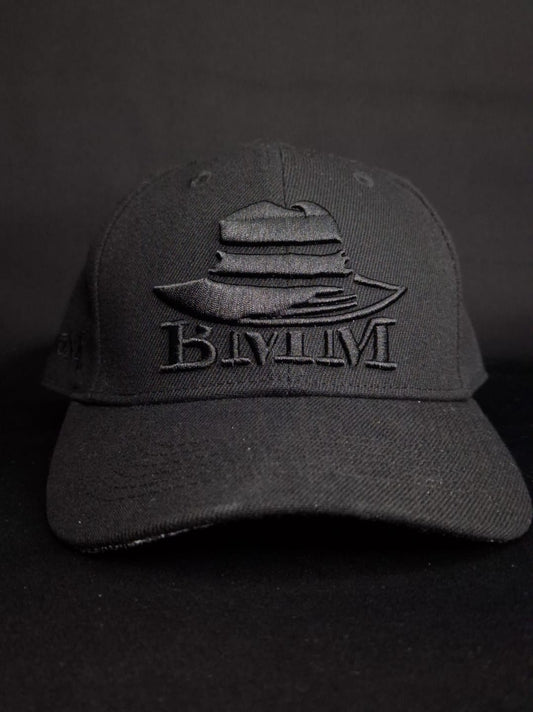 Curved visor cap Big logo Embroidery Black