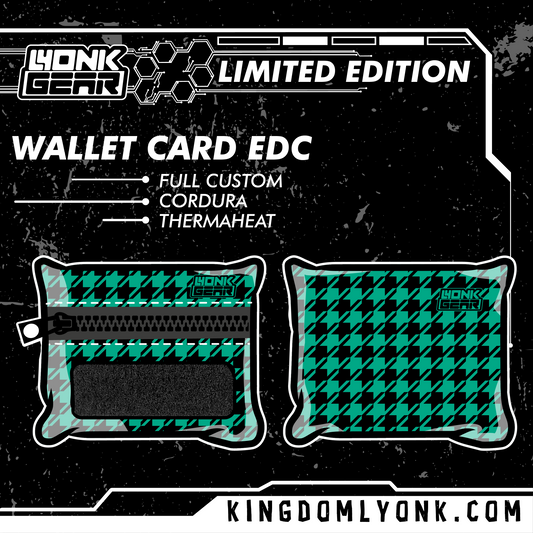 Wallet Card - Houndstooth - Green Stardust