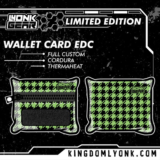 Wallet Card - Houndstooth - Lime Stardust