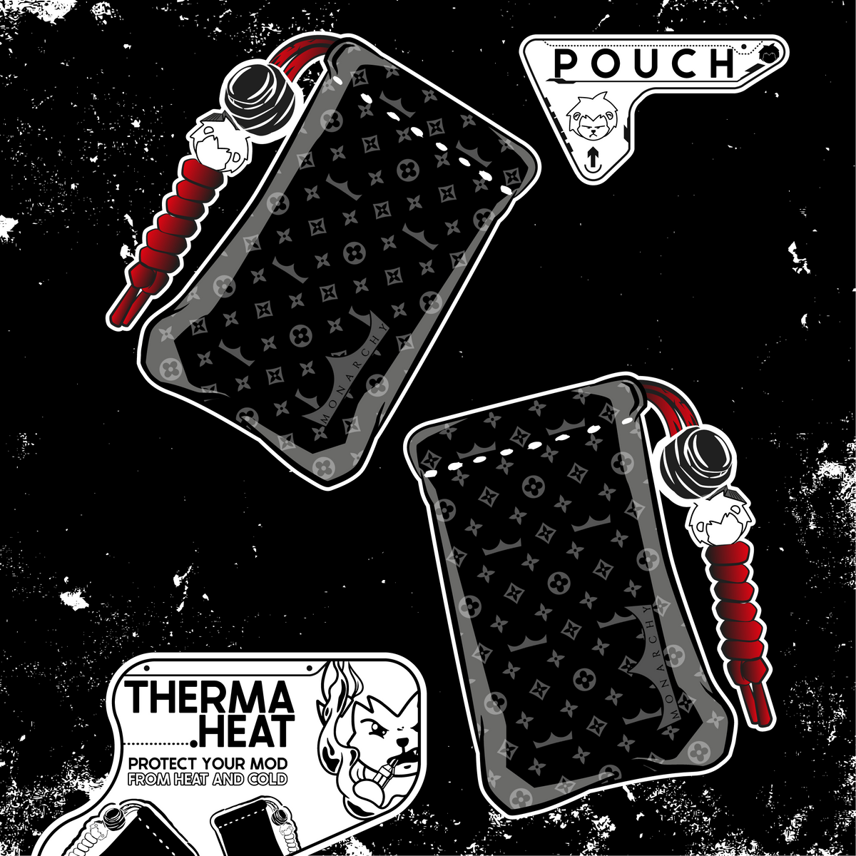 MONARCHY - POUCH - Luxury Black