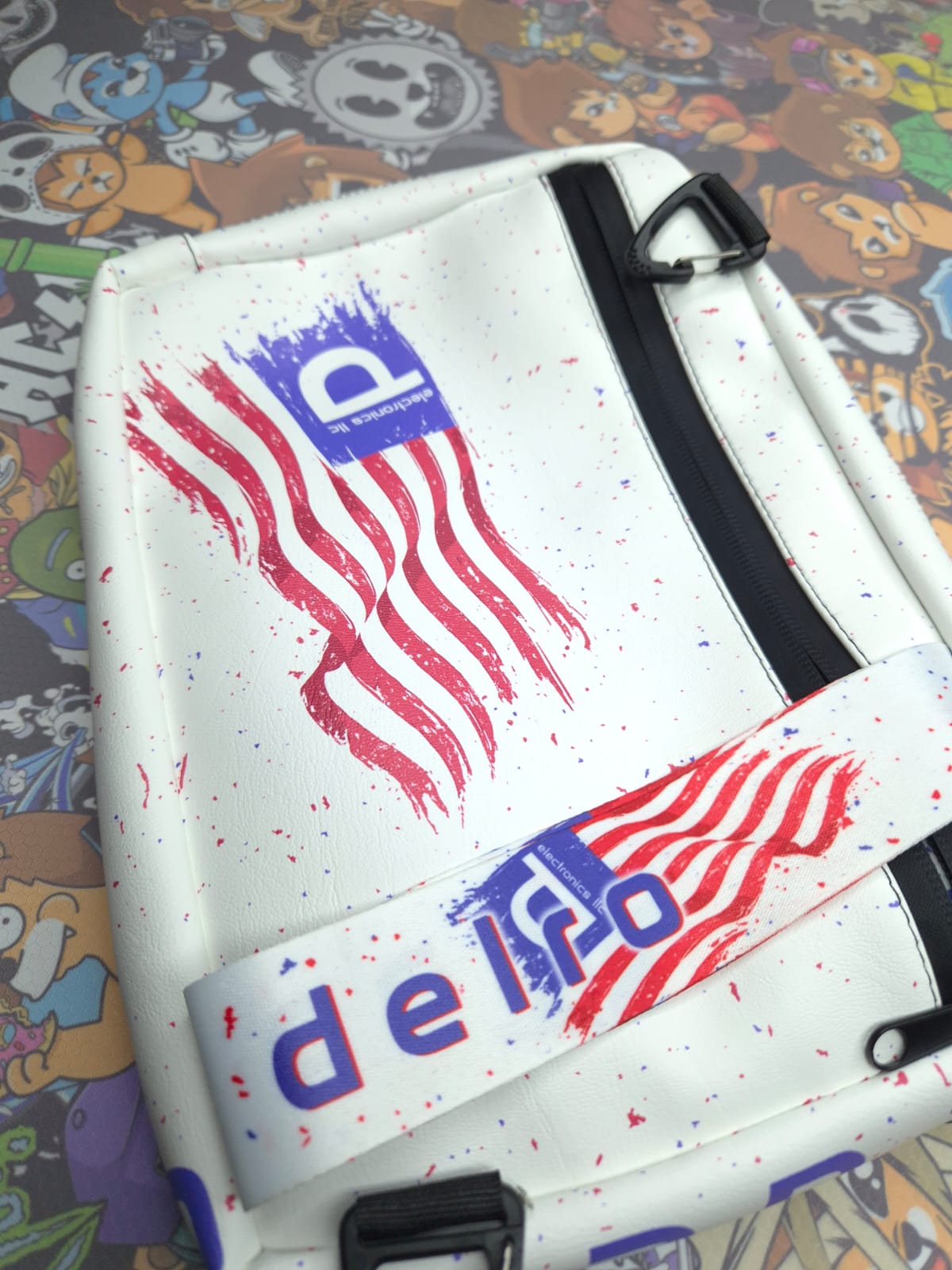 Maverick - Delro White Flag FauxLeather -Ready To Ship