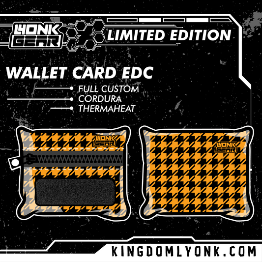 Wallet Card - Houndstooth - Orange Stardust