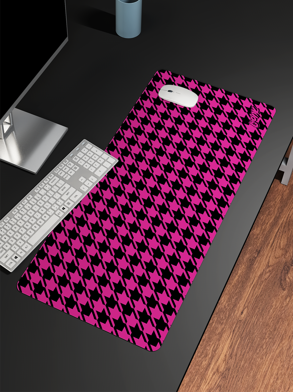 Buildmat - Houndstooth - Pink Stardust