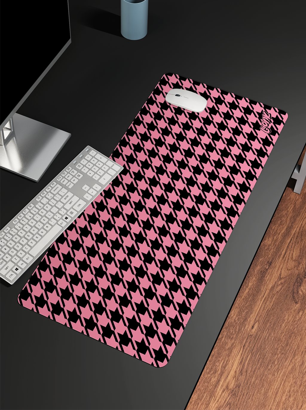 Buildmat - Houndstooth - Rose Stardust