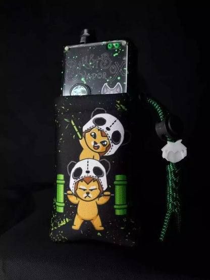 PANDA FAN ART BLACK GREEN TOXIC