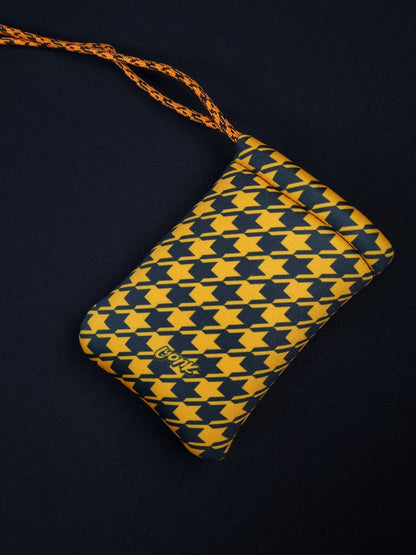 Pouch - Houndstooth - Orange Stardust