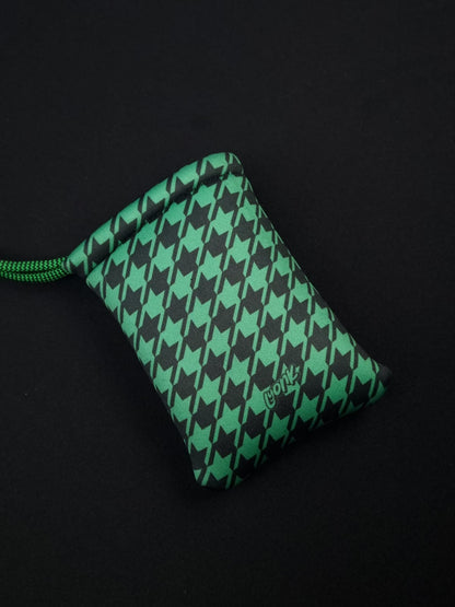 Pouch - Houndstooth - Green Stardust