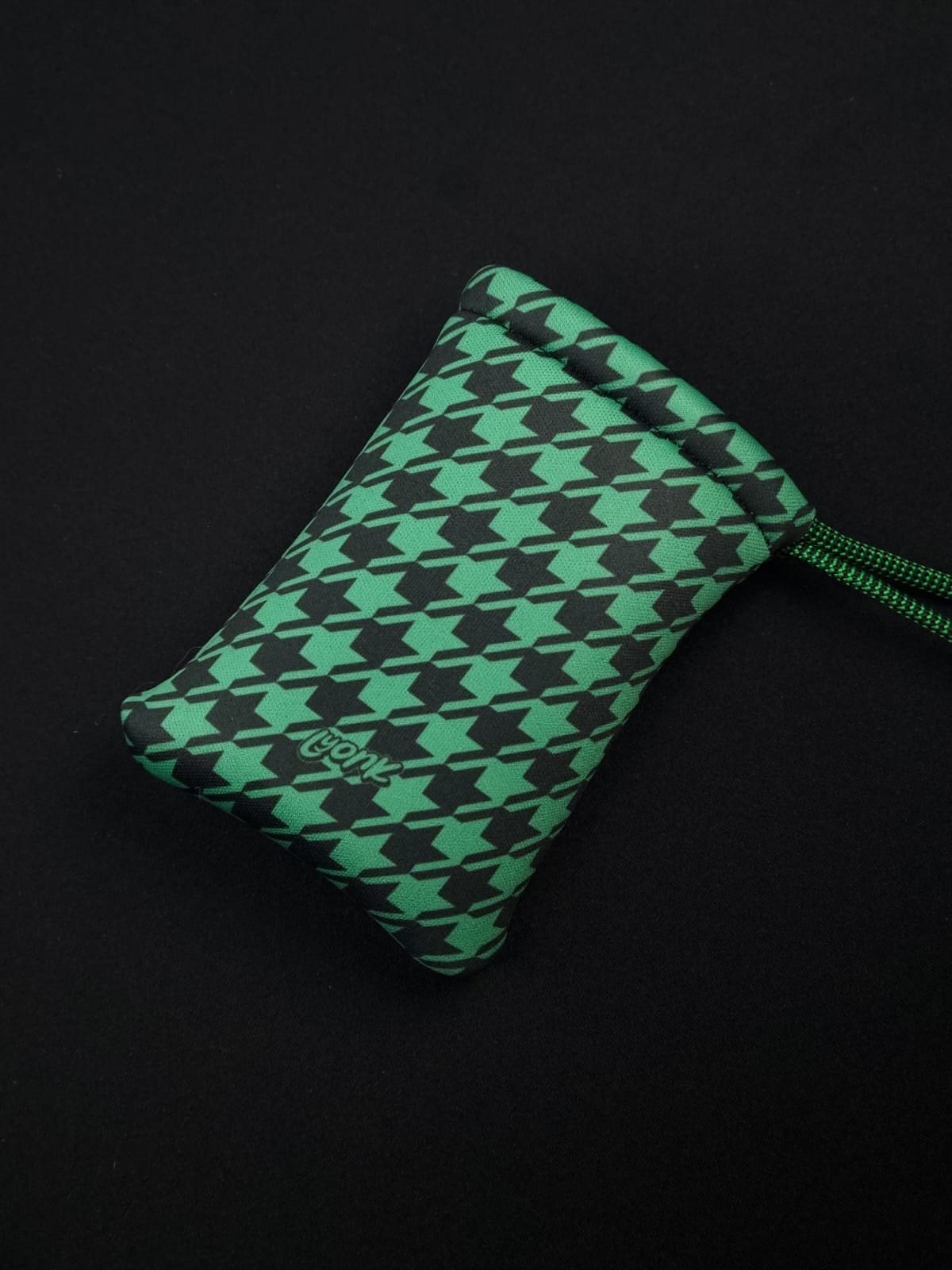 Pouch - Houndstooth - Green Stardust