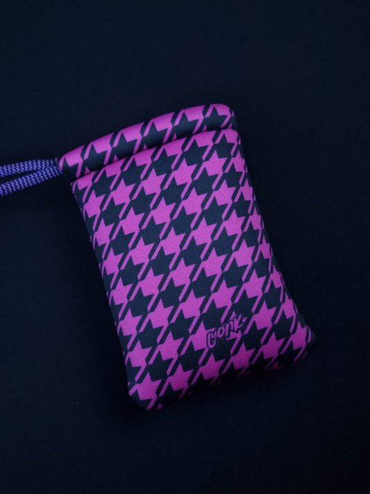 Pouch - Houndstooth - Pink Stardust