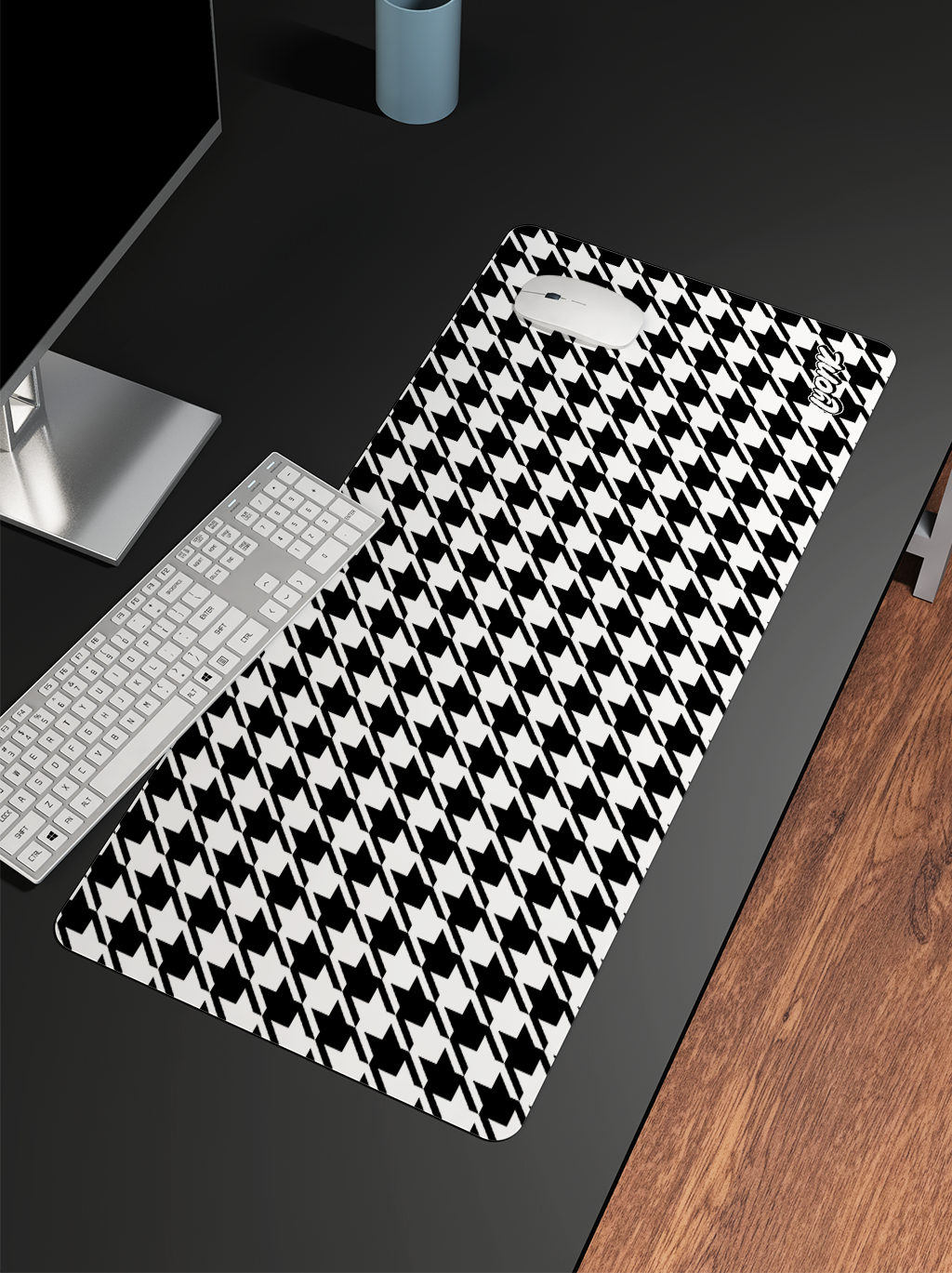 Buildmat - Houndstooth - White Stardust