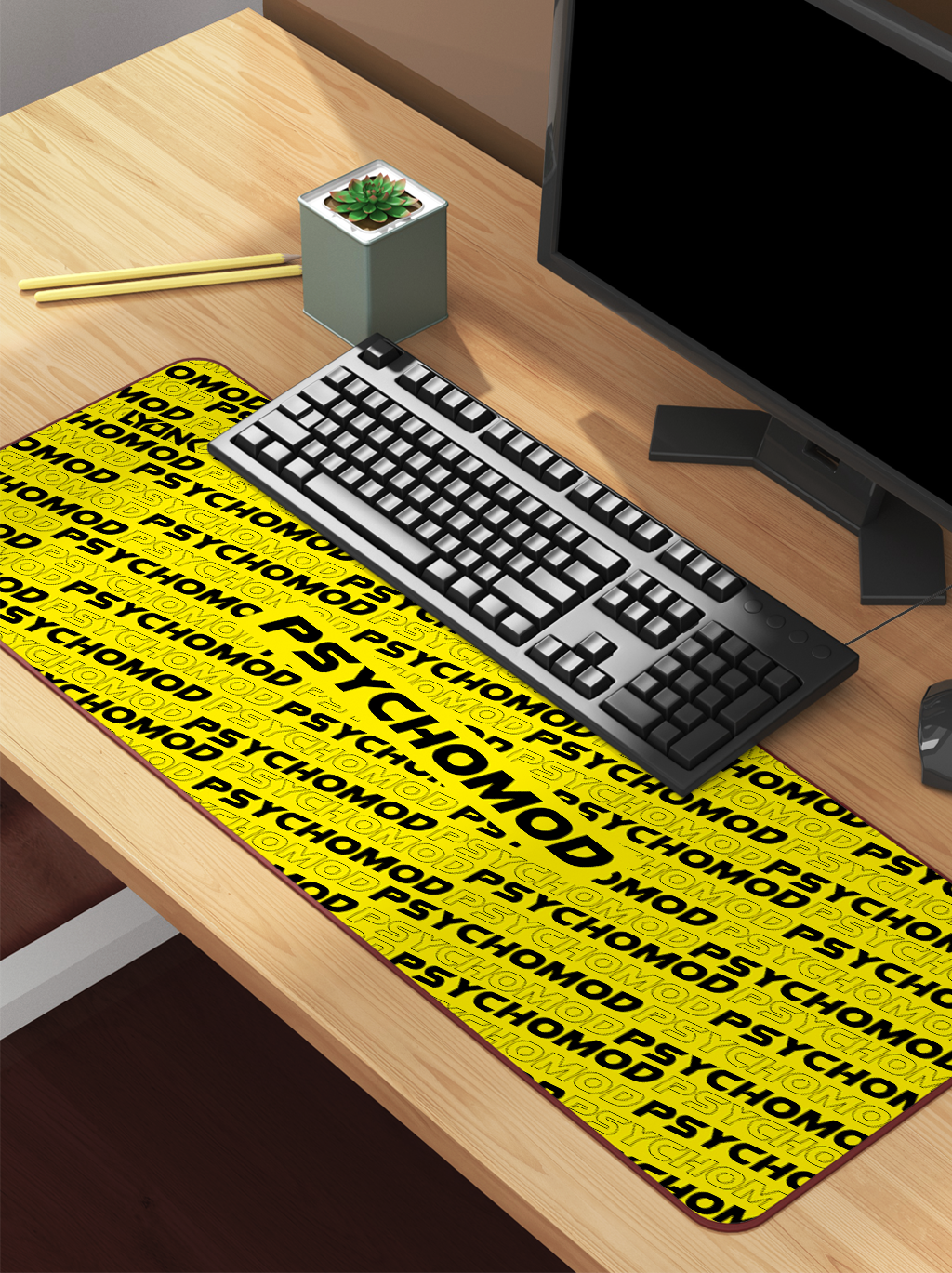 Psychomod - Buildmat - Letters Yellow And Black