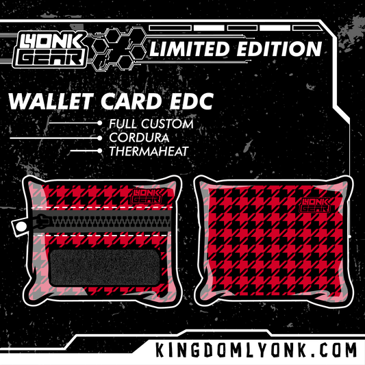 Wallet Card - Houndstooth - Red Stardust